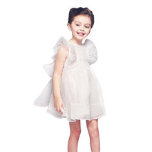 New Baby Girl Clothes White Girls Kid Mesh Toddler Baby Princess Party Bow Pageant Wedding Dress 2-6Y SM6