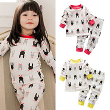New Baby Kids Girl Boy Tracksuit Bunny Rabbit Cotton Pajamas Underwear Suit 0-7 Y Y2 SM6