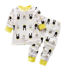 New Baby Kids Girl Boy Tracksuit Bunny Rabbit Cotton Pajamas Underwear Suit 0-7 Y Y2 SM6