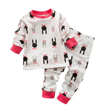 New Baby Kids Girl Boy Tracksuit Bunny Rabbit Cotton Pajamas Underwear Suit 0-7 Y Y2 SM6