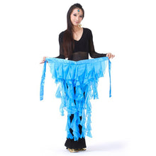 New Belly Dance Costume Tassel Wrap Belt Chain Skirts Chiffon Hip Scarf Tribal Waves SM6
