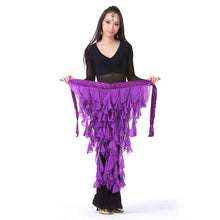 New Belly Dance Costume Tassel Wrap Belt Chain Skirts Chiffon Hip Scarf Tribal Waves SM6
