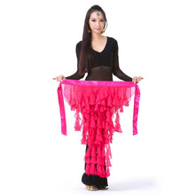 New Belly Dance Costume Tassel Wrap Belt Chain Skirts Chiffon Hip Scarf Tribal Waves SM6