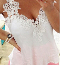 Blusas Femininas Plus Size Patchwork Shirts Women Lace Blouses Sexy Chiffon Blouse Spagetti Strap Vest Crop Tops White Black SM6