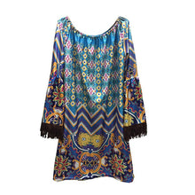 New Bohemian Elegant Dress Slash Neck Beach European Style Sexy Women Dress Clothing H86 SM6