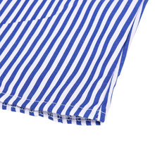 Casual Loose Long Sleeve Tops Street Femme Blusas Cotton Tops White   Blue Women Striped Shirts SM6