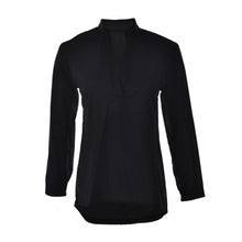 Casual White Black Women Blouse Ladies Solid Elegant V-neck Blouses Long Sleeve OL Office Shirt Plus Size SM6