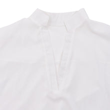 Casual White Black Women Blouse Ladies Solid Elegant V-neck Blouses Long Sleeve OL Office Shirt Plus Size SM6