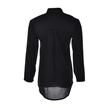 Casual White Black Women Blouse Ladies Solid Elegant V-neck Blouses Long Sleeve OL Office Shirt Plus Size SM6