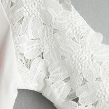 Casual Women Round Neck Sweatshirts Lace Hollow Out Pullovers Loose Bottom Plus Size SM6