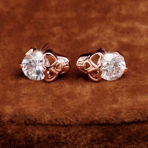 Charm Vintage Stud Earrings Women Gold Plated Skull Stud Earrings Jewery SM6