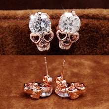 Charm Vintage Stud Earrings Women Gold Plated Skull Stud Earrings Jewery SM6