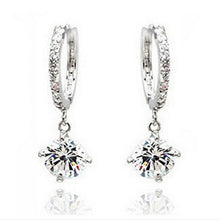 Charm Zircon Crystal Drop Earrings Chic Shining Rhinestone Dangle Earings For Women Gold Silver color SM6