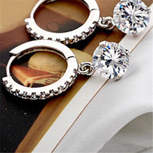 Charm Zircon Crystal Drop Earrings Chic Shining Rhinestone Dangle Earings For Women Gold Silver color SM6