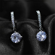 Charm Zircon Crystal Drop Earrings Chic Shining Rhinestone Dangle Earings For Women Gold Silver color SM6