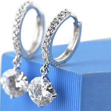 Charm Zircon Crystal Drop Earrings Chic Shining Rhinestone Dangle Earings For Women Gold Silver color SM6