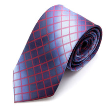 Classic Men's Tie Polyester Gentlemen Necktie Stripes Party Groom Wedding Royal BluePurpleRed SM6
