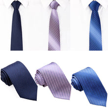 Classic Men's Tie Polyester Gentlemen Necktie Stripes Party Groom Wedding Royal BluePurpleRed SM6