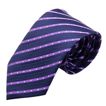 Classic Men's Tie Polyester Gentlemen Necktie Stripes Party Groom Wedding Royal BluePurpleRed SM6