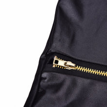 Classical Sexy Zipper Bright Stretch Leggings Pants Skinny Black SM6