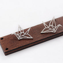 Cute Origami Crane Stud Earrings Lovely Hollowed Ear Studs Chic Birds Earrings Korean Pendientes Women Jewelry SM6