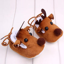Cute Warm Baby Girls Christmas Deer Shoes Sweet Antiskid Toddlers Shoes Infant Toddler Prewalkers SM6