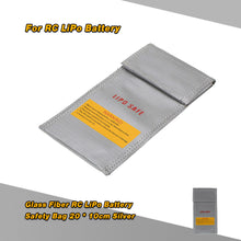 Design 20 * 10cm Silver Glass Fiber RC LiPo Battery Safety Bag Safe Guard Charge Sack for LiPo Battery Charging SM6