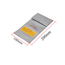 Design 20 * 10cm Silver Glass Fiber RC LiPo Battery Safety Bag Safe Guard Charge Sack for LiPo Battery Charging SM6