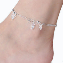 Double Chain Leaf Anklet Women Chain Ankle Bracelet Foot Jewelry for women lady's Barefoot Beach Gift SM6