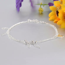 Double Chain Leaf Anklet Women Chain Ankle Bracelet Foot Jewelry for women lady's Barefoot Beach Gift SM6