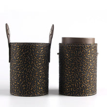 Empty Portable Makeup Brush Round Pen Holder Cosmetic Tool PU Leather Cup Container Solid Colors 6 Optional Case L4 SM6