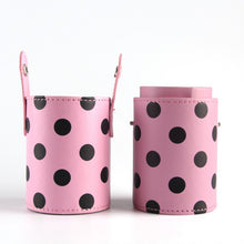 Empty Portable Makeup Brush Round Pen Holder Cosmetic Tool PU Leather Cup Container Solid Colors 6 Optional Case L4 SM6