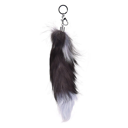 Charm Pendant Large Faux Fox Fur Tail Keychain Fur Key Ring For Women Ladies Girls H bag Hanging 2 Colors SM6