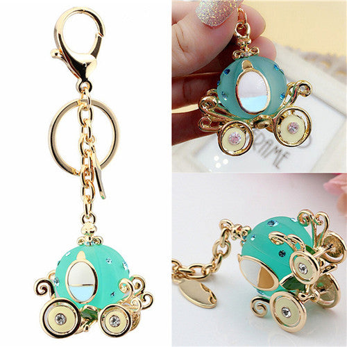 s Pumpkin Car Keychain Alloy H -painted Craft Hangings Purse Backpack Keyring Chains Fobs Accessories SM6