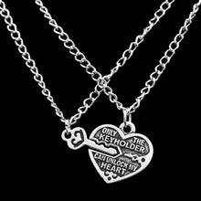 2pc Key Unlock My Heart Lock Best Friend Necklace For Women Lover Fine Jewelry SM6
