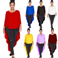 Casual T Shirt Women T-Shirt O Neck Batwing Sleeve Asymmetric Hem Loose Women Tops Plus Size Blusas XXXL SM6