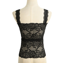 Crop Top Women Lace Tops Spaghetti Strap Square Collar Backless Vest Underwear Women Crop Top WhiteBlack SM6