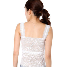 Crop Top Women Lace Tops Spaghetti Strap Square Collar Backless Vest Underwear Women Crop Top WhiteBlack SM6