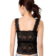 Crop Top Women Lace Tops Spaghetti Strap Square Collar Backless Vest Underwear Women Crop Top WhiteBlack SM6