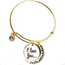 I Love You Heart Bracelets Woman Bangles Bracelets Moon Cuff Bracelets Jewelry  SM6