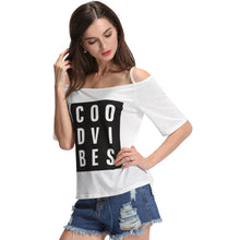 Letter Print Tshirt Women Slash Neck Stripes Tee Shirt Short Sleeves Asymmetric Hem T-shirt Casual Women Tops White SM6