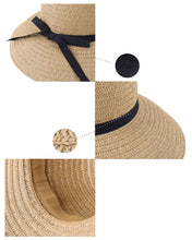 Sun Hat Women's Foldable Straw Hats Beach Headwear 2 Colors  SM6