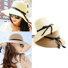 Sun Hat Women's Foldable Straw Hats Beach Headwear 2 Colors  SM6