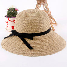 Sun Hat Women's Foldable Straw Hats Beach Headwear 2 Colors  SM6
