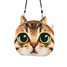 Women Cute Shoulder Bag Cat Face Pouch Bag Cartoon Print Zipper Closure Messenger Bag Coin Purse Clutch Bag SM6