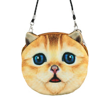 Women Cute Shoulder Bag Cat Face Pouch Bag Cartoon Print Zipper Closure Messenger Bag Coin Purse Clutch Bag SM6