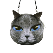 Women Cute Shoulder Bag Cat Face Pouch Bag Cartoon Print Zipper Closure Messenger Bag Coin Purse Clutch Bag SM6