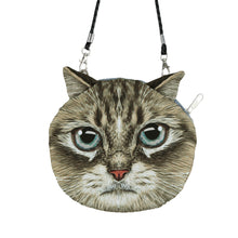 Women Cute Shoulder Bag Cat Face Pouch Bag Cartoon Print Zipper Closure Messenger Bag Coin Purse Clutch Bag SM6