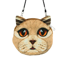 Women Cute Shoulder Bag Cat Face Pouch Bag Cartoon Print Zipper Closure Messenger Bag Coin Purse Clutch Bag SM6