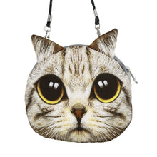 Women Cute Shoulder Bag Cat Face Pouch Bag Cartoon Print Zipper Closure Messenger Bag Coin Purse Clutch Bag SM6